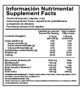 B500 Complejo B + Vitamina C – 60 Cápsulas